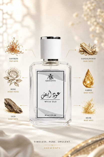 White Oud by AXESCENTS – Premium Long Lasting Unisex Perfume | 50ml