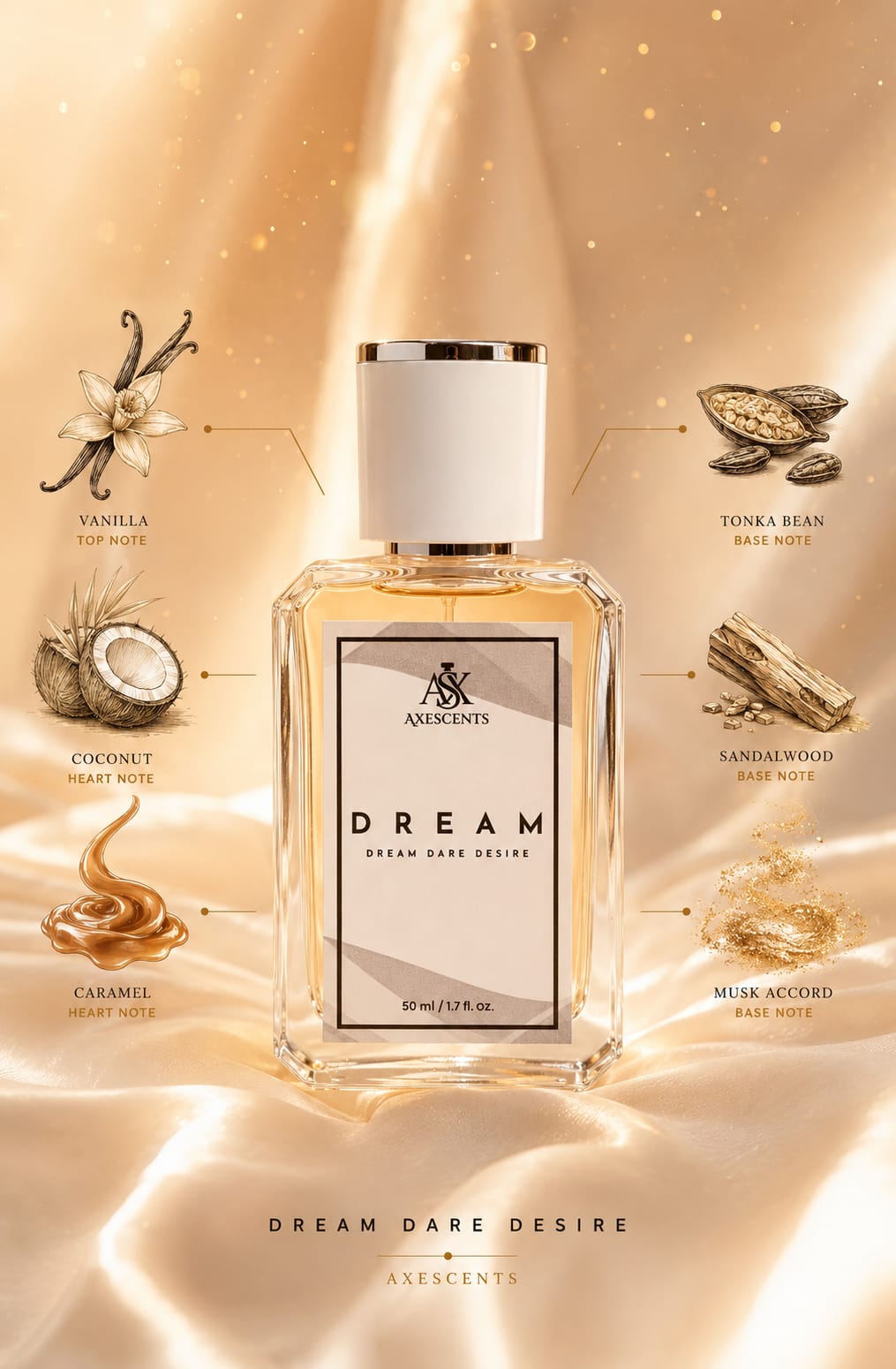 DREAM by AXESCENTS – Premium Long Lasting Unisex Perfume | 50ml